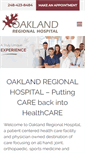 Mobile Screenshot of oaklandregionalhospital.com